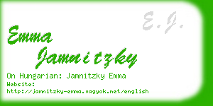 emma jamnitzky business card